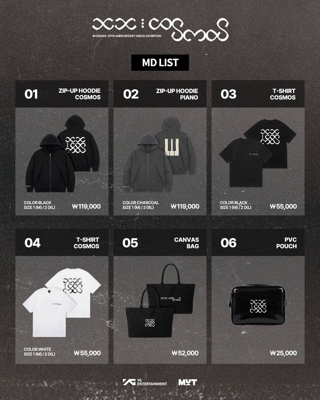 BIGBANG 20周年　ソウルコン　メンバーシップ特典 官方周边名单] BIGBANG 20周年媒体展序章 👑 [Official MD List