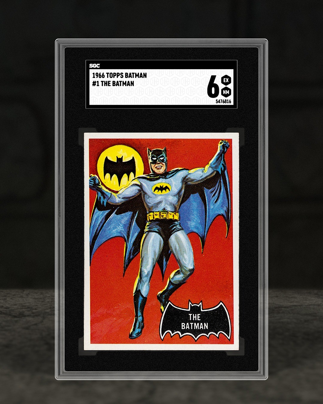 1966 Topps Batman trading cards with painted images