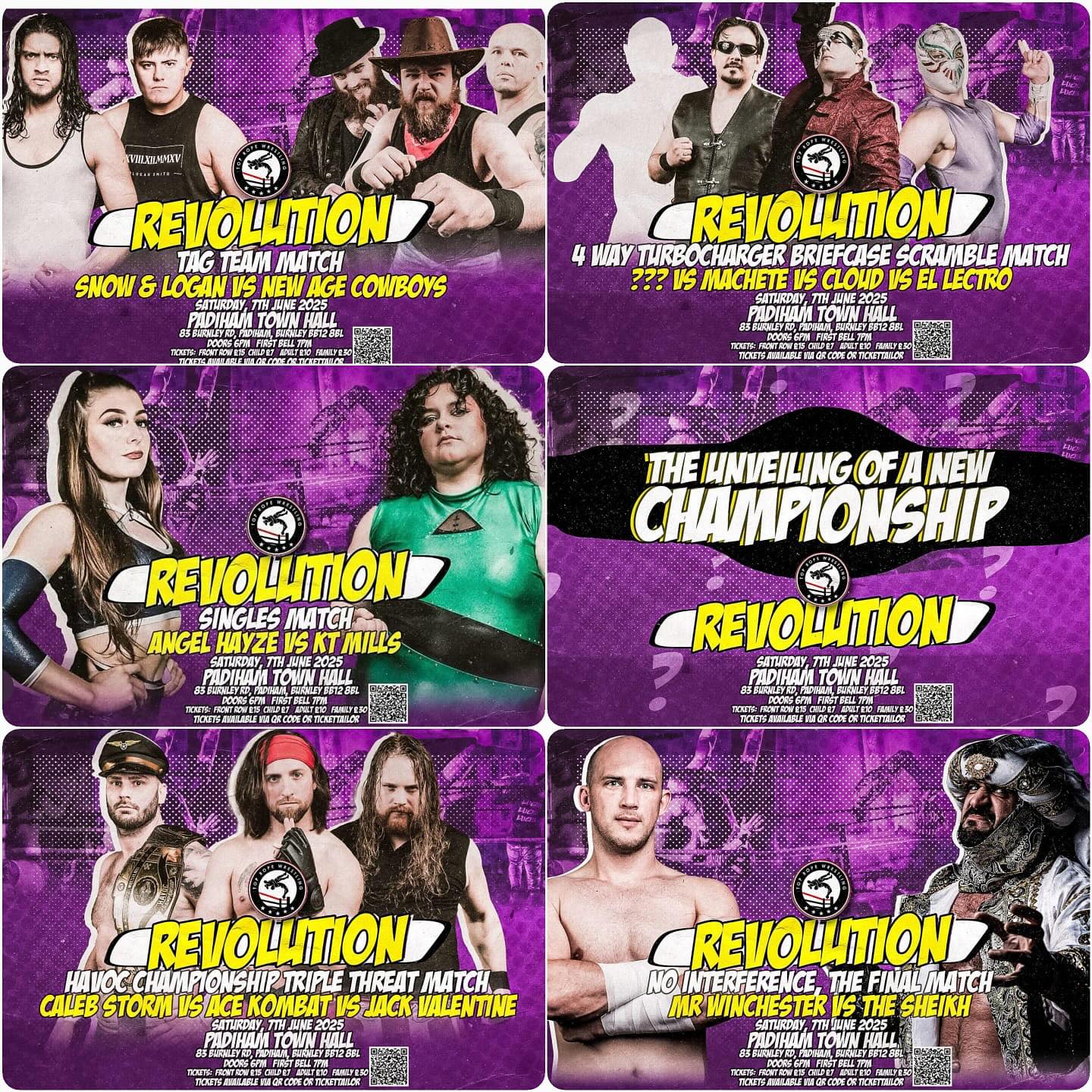 Top - 🔥REVOLUTION🔥 Top Rope Wrestling’s return to Padiham Town Hall for ...