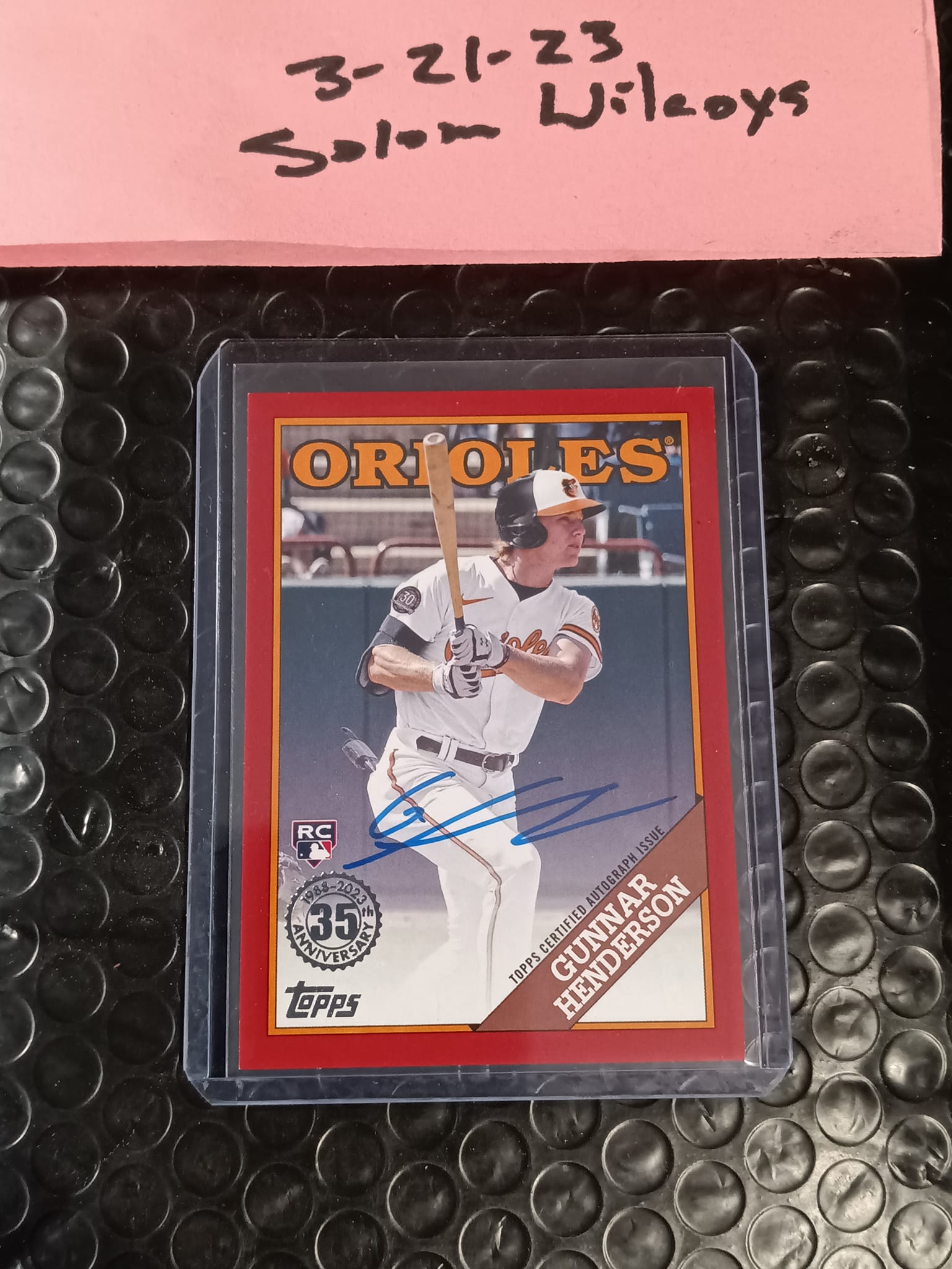 Gunner Henderson 2025 Topps Series 2 autograph card for sale