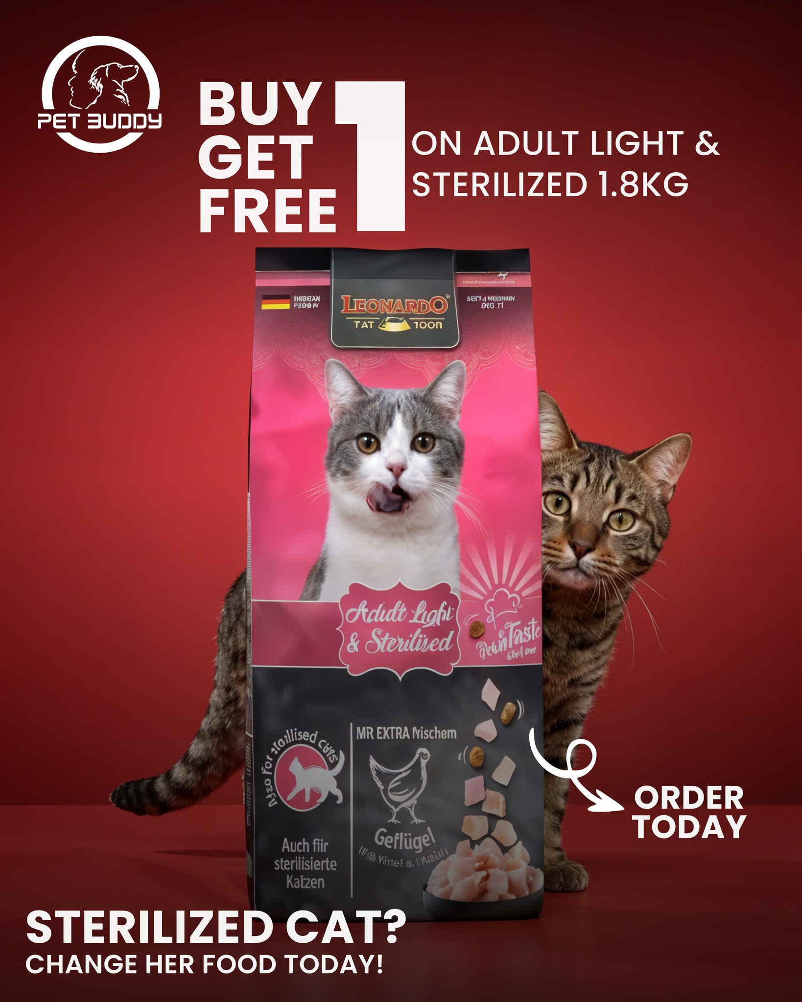 leonardo adult light & sterilised l-carnitine Sterilized cat food for healthy weight management L-Carnitine GMO and gluten Melanotan II (MT-2) Peptide Flavors:Orange Mango