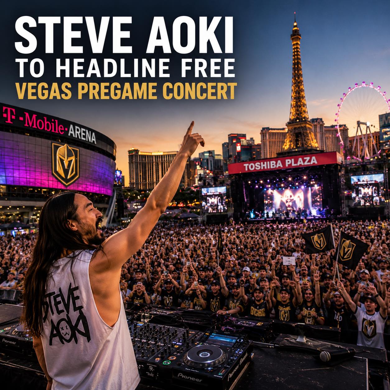 Steve Aoki is set to play a free concert Sunday at 3 p.m. at