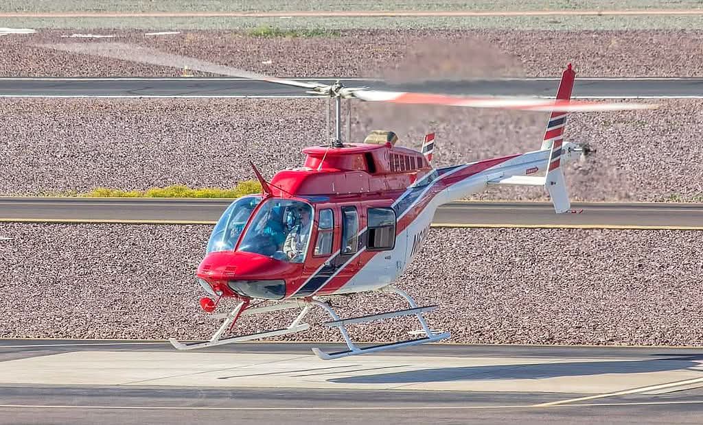 A fifty years old image of Bell 206A Jet Ranger N1368X (s/n 7