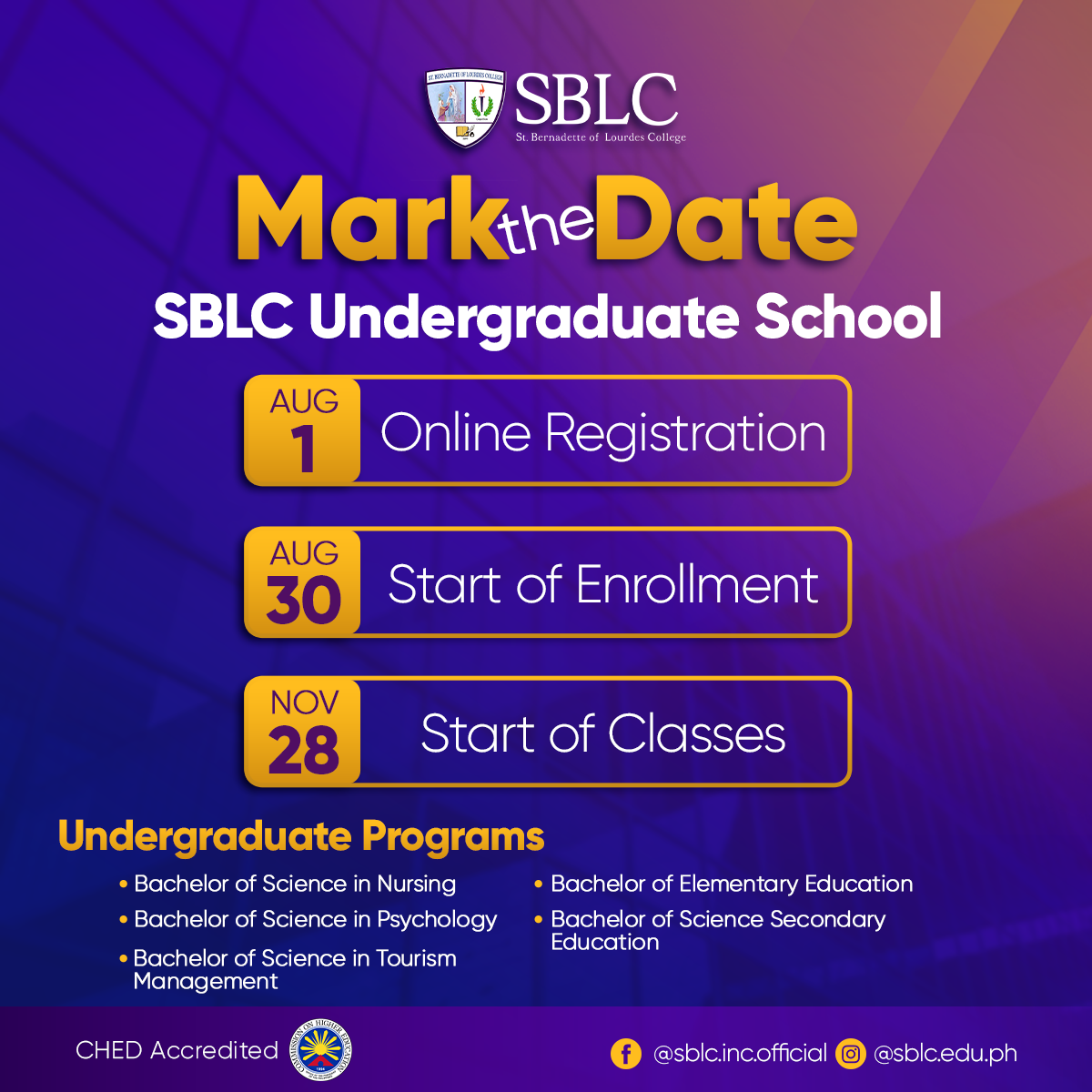 SBLC - Great Tuesday, SBLCians! 💪 Mark the Date for SBLC...