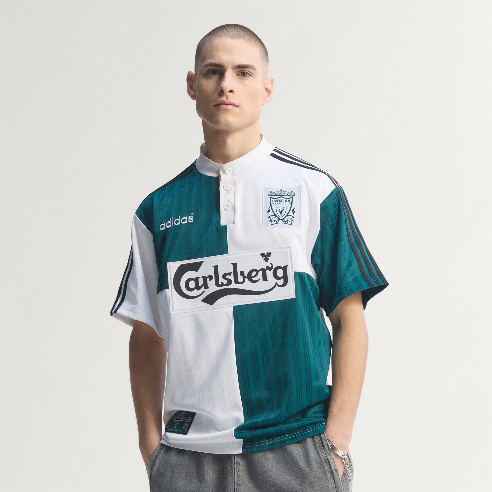 The Liverpool 1995 Away jersey has been reissued by adidas and