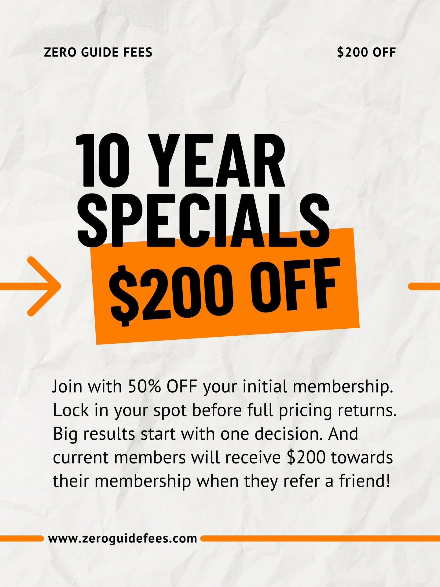 Zero Guide Fees