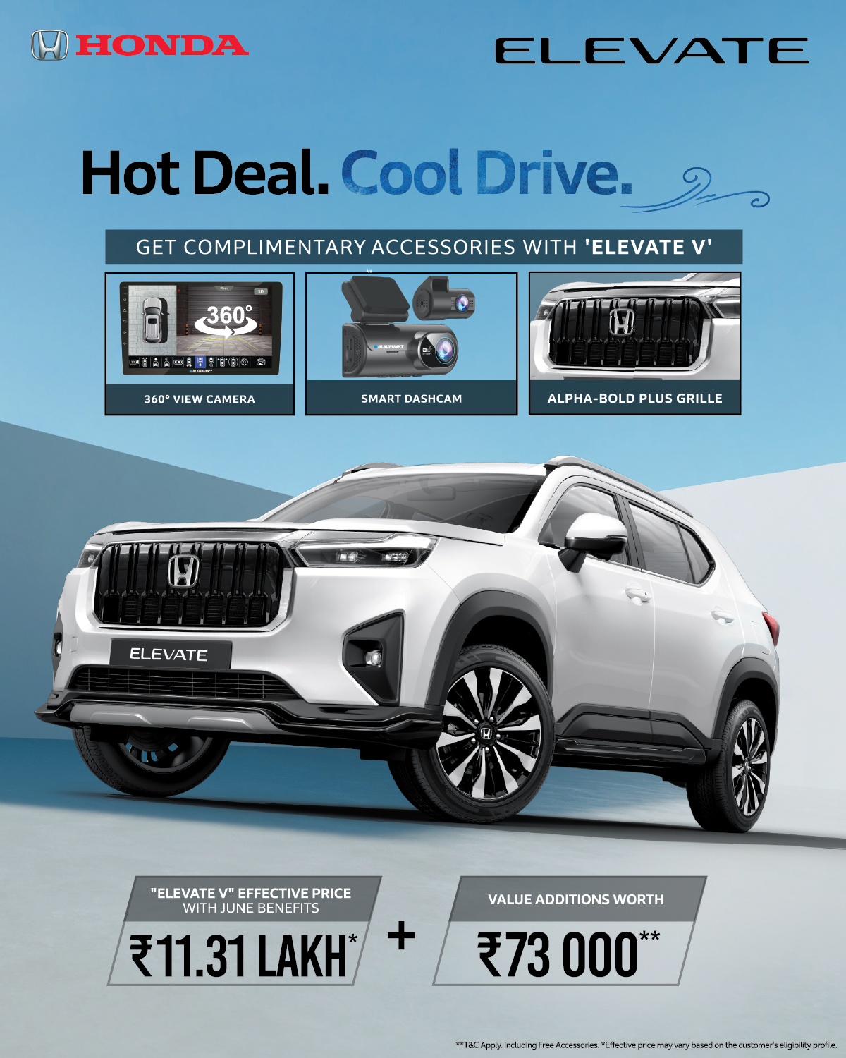 🤍 Hot Deal. Cool Drive. — Honda Elevate V The SUV you've been