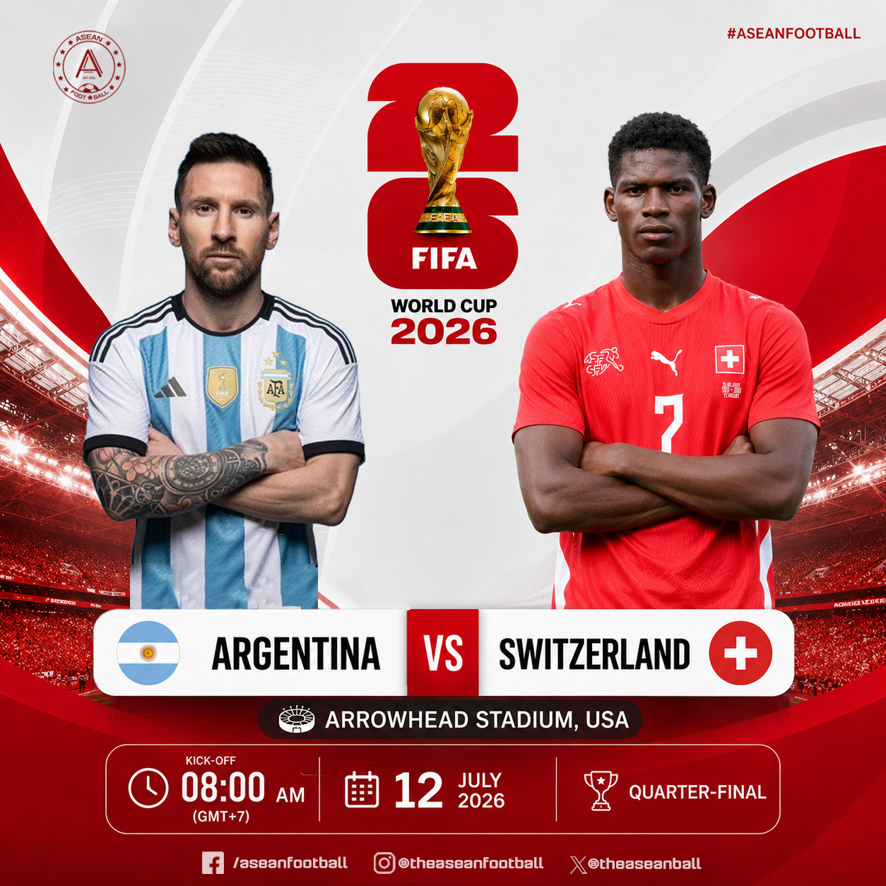 📅FIFA WORLD CUP 2026 | Quarter-Final 🕖GMT+7 08:00 (12/7