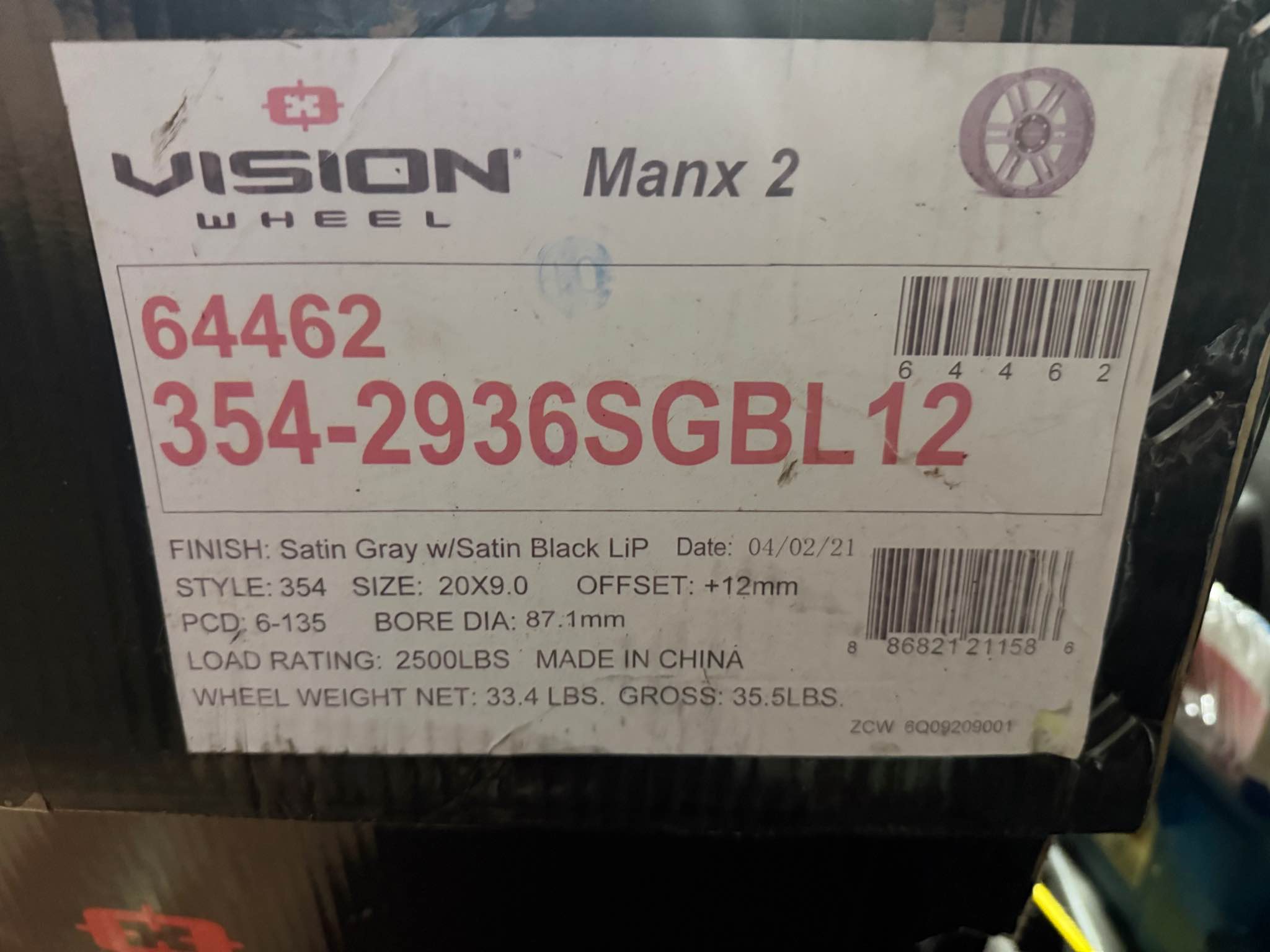 Vision Wheel Manx2 20x9.0 - Car Wheels, Tires & Parts - Hampton ...