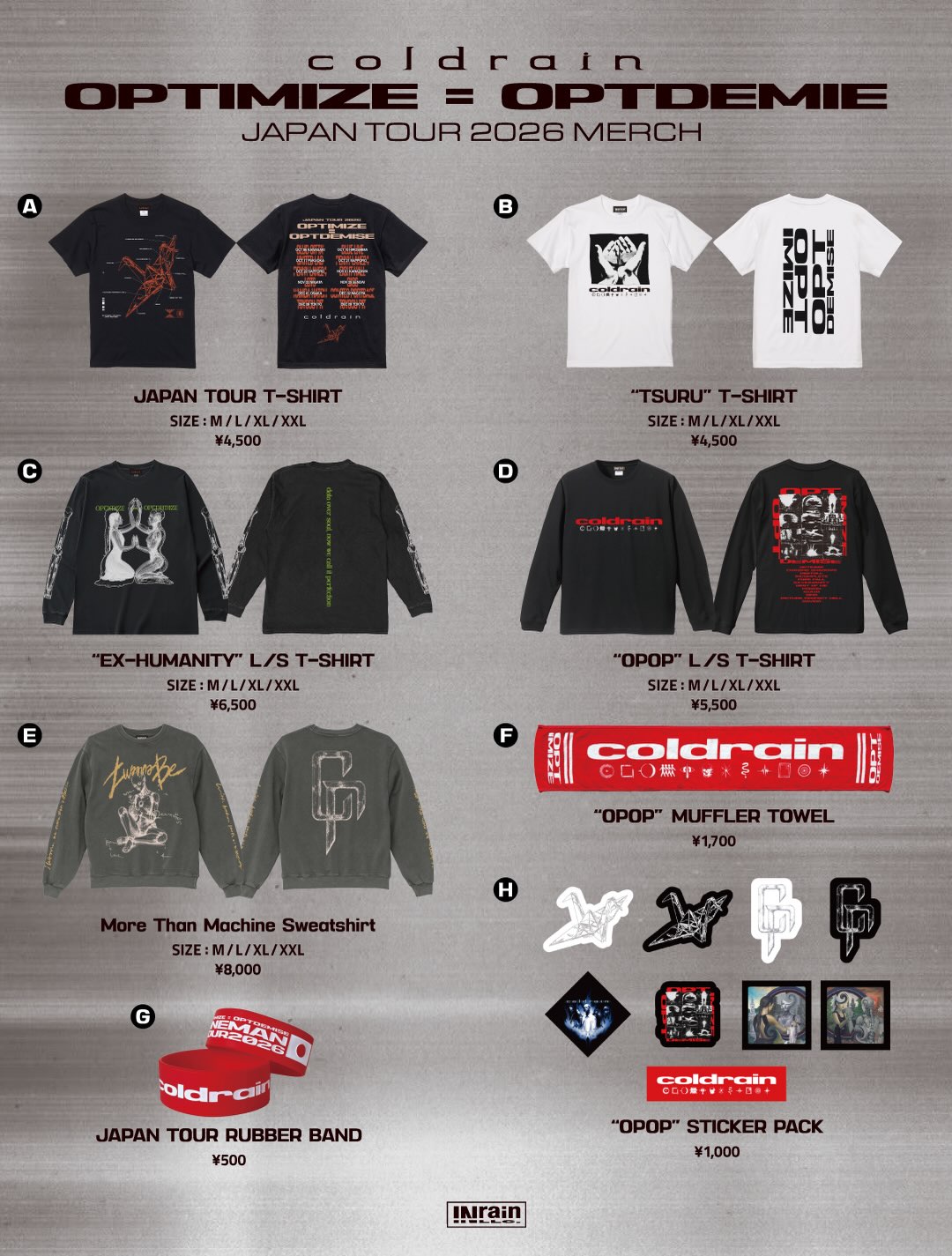 🆕ツアーグッズ公開🆕 OPTIMIZE = OPTDEMISE JAPAN TOUR 2026 ・JAPAN