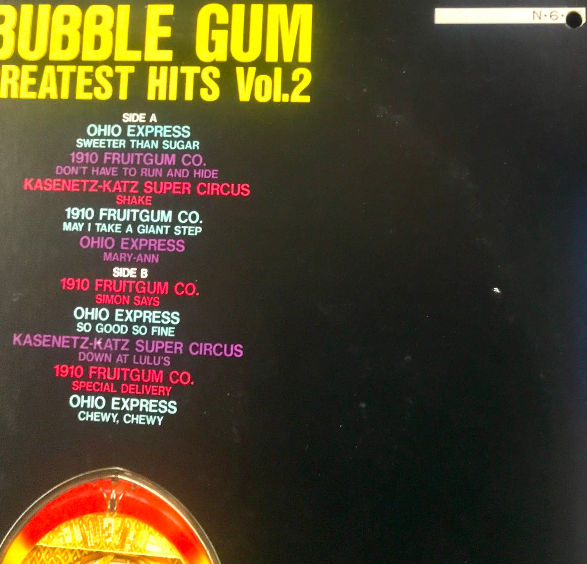 Bubble Gum Greatest Hits Vol 1 vinyl album