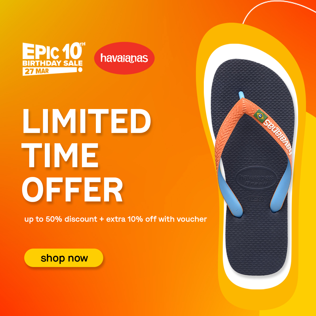 Havaianas - LIMITED TIME OFF – Up to 50% off your favourite flip-flops ...