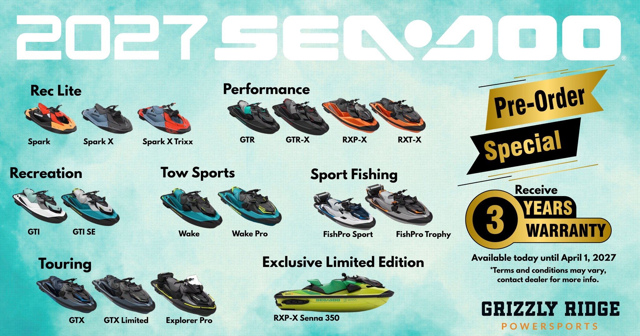 Grizzly - 2027 Sea-Doo lineup is here! Get ready for more