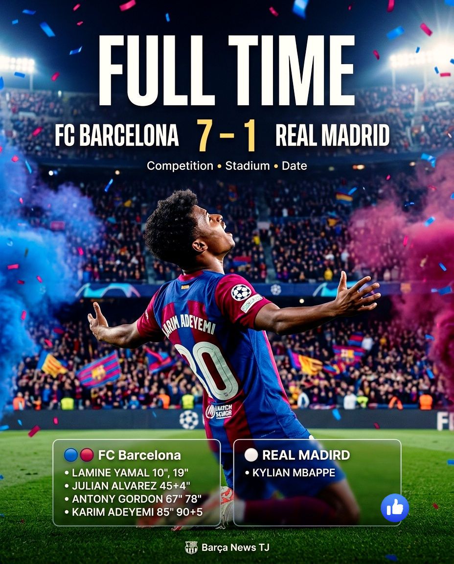 Barcelona 7-2 Real Madrid 🏆 (By Ben Hayward)