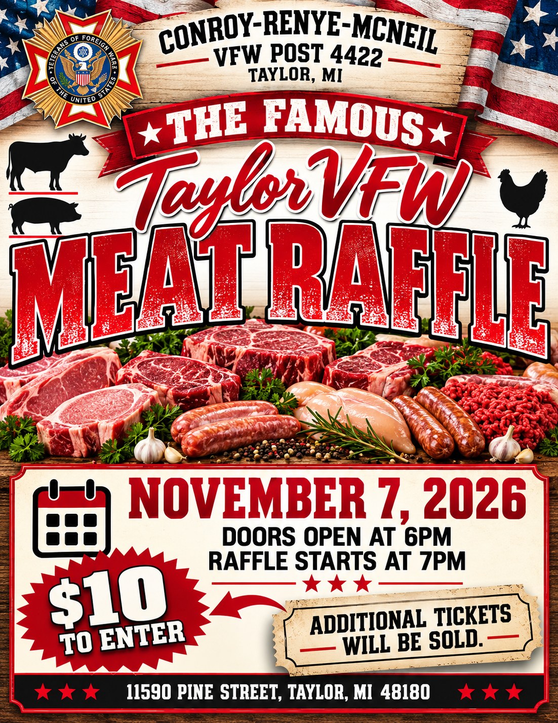 The Famous Taylor VFW Meat Raffle!