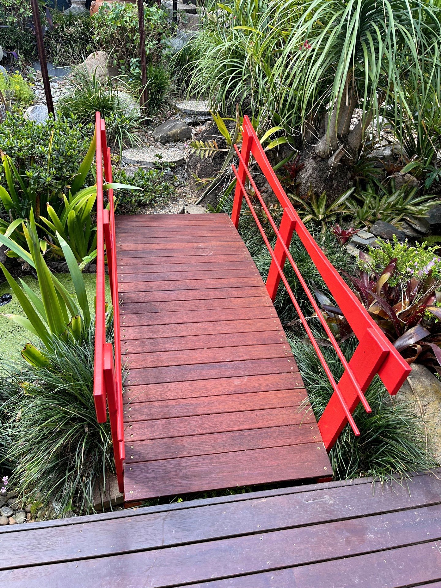 New Handcrated Merbau Japanese Style Garden Bridge 1250m L - Structures ...
