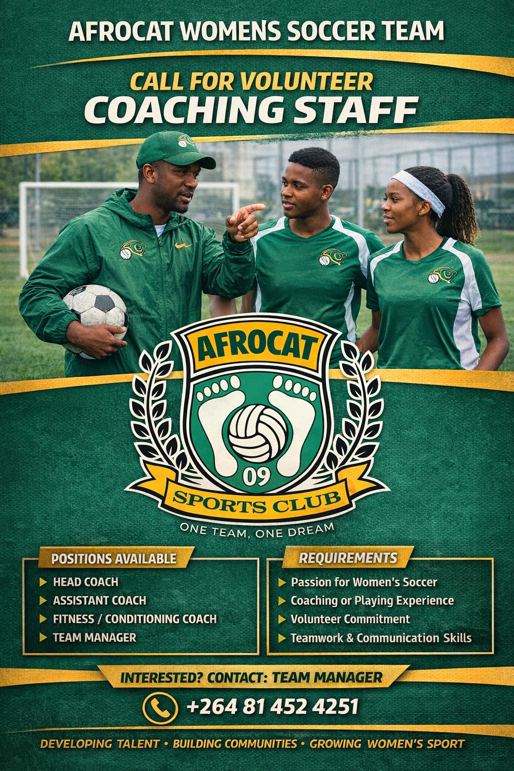 Afrocat - 🟢 OFFICIAL APPOINTMENT 🟡 Afrocat Sports Club proudly ...