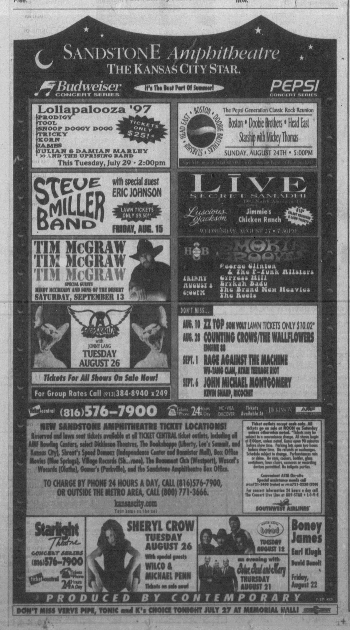 On this date in 1997: The 'Nine Lives' world tour continued