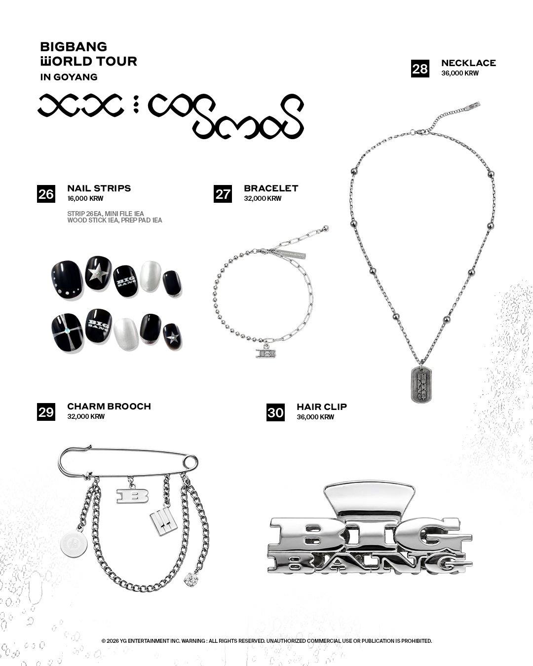 BIGBANG - [Official Concert Merch Line Up 2] BIGBANG 2026-2027