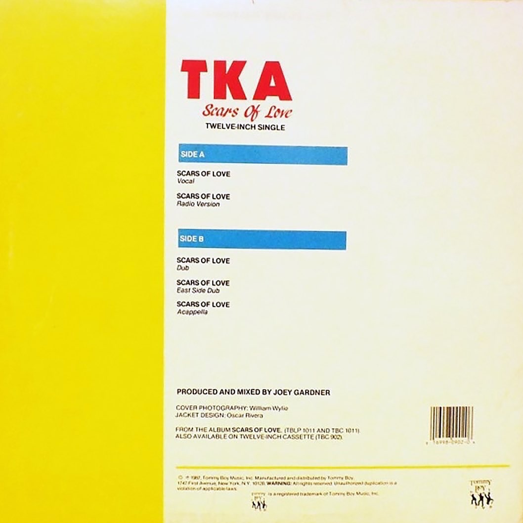 July 24, 1987: TKA released the title track single “Scars of Love