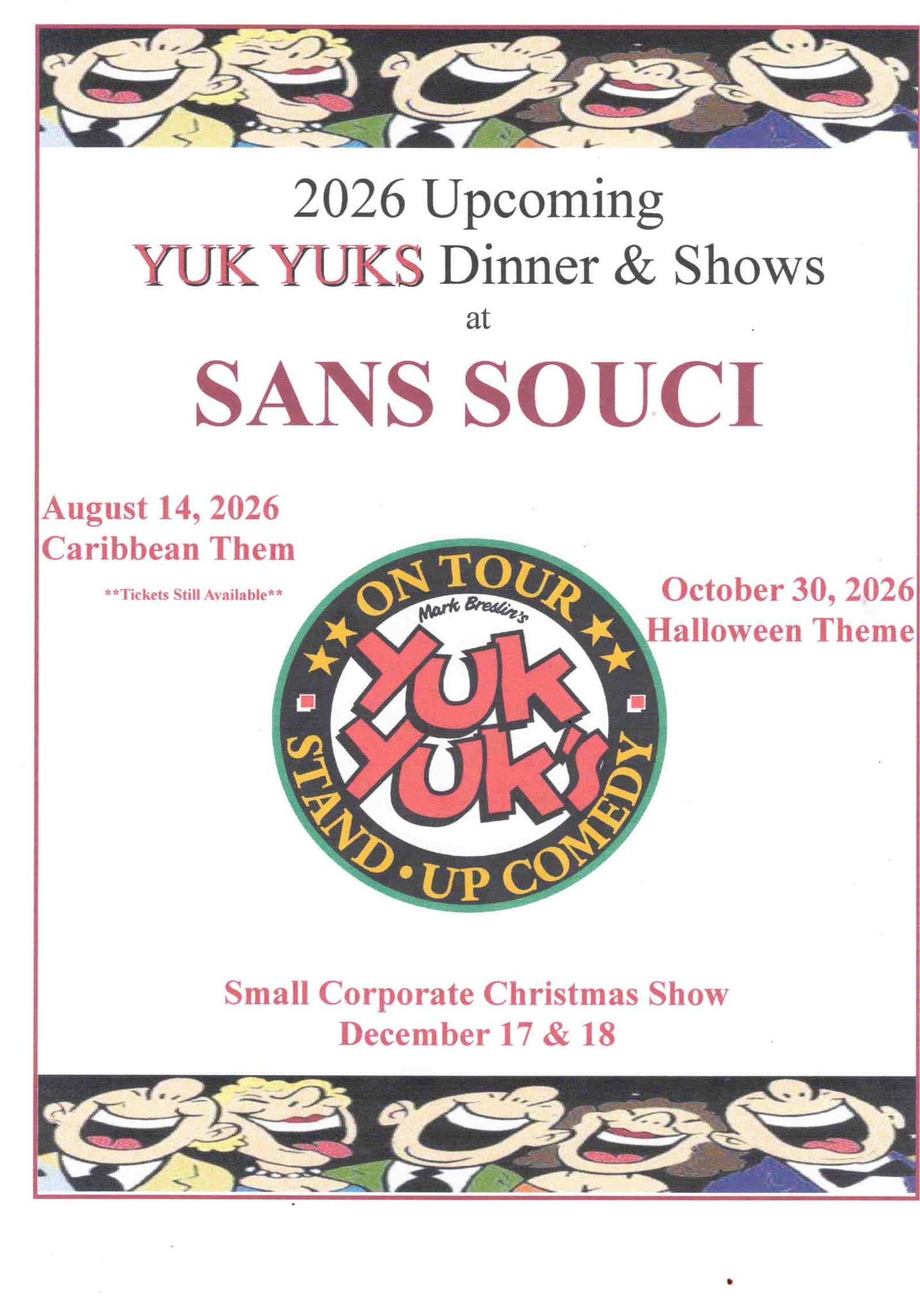 Tickets still available for August 14th Show.
