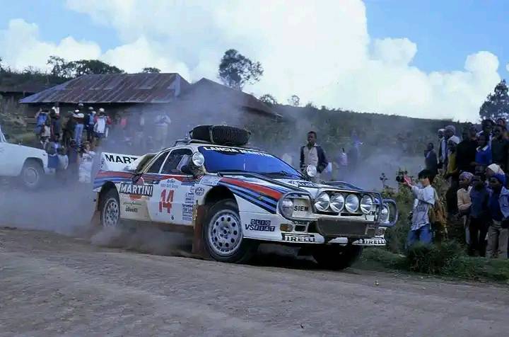 Lancia 037 Rally car at 1986 Safari Rally