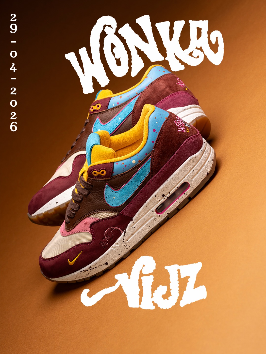 Air Max 1 - Wonka VIJZ is now available. Swipe to discover more