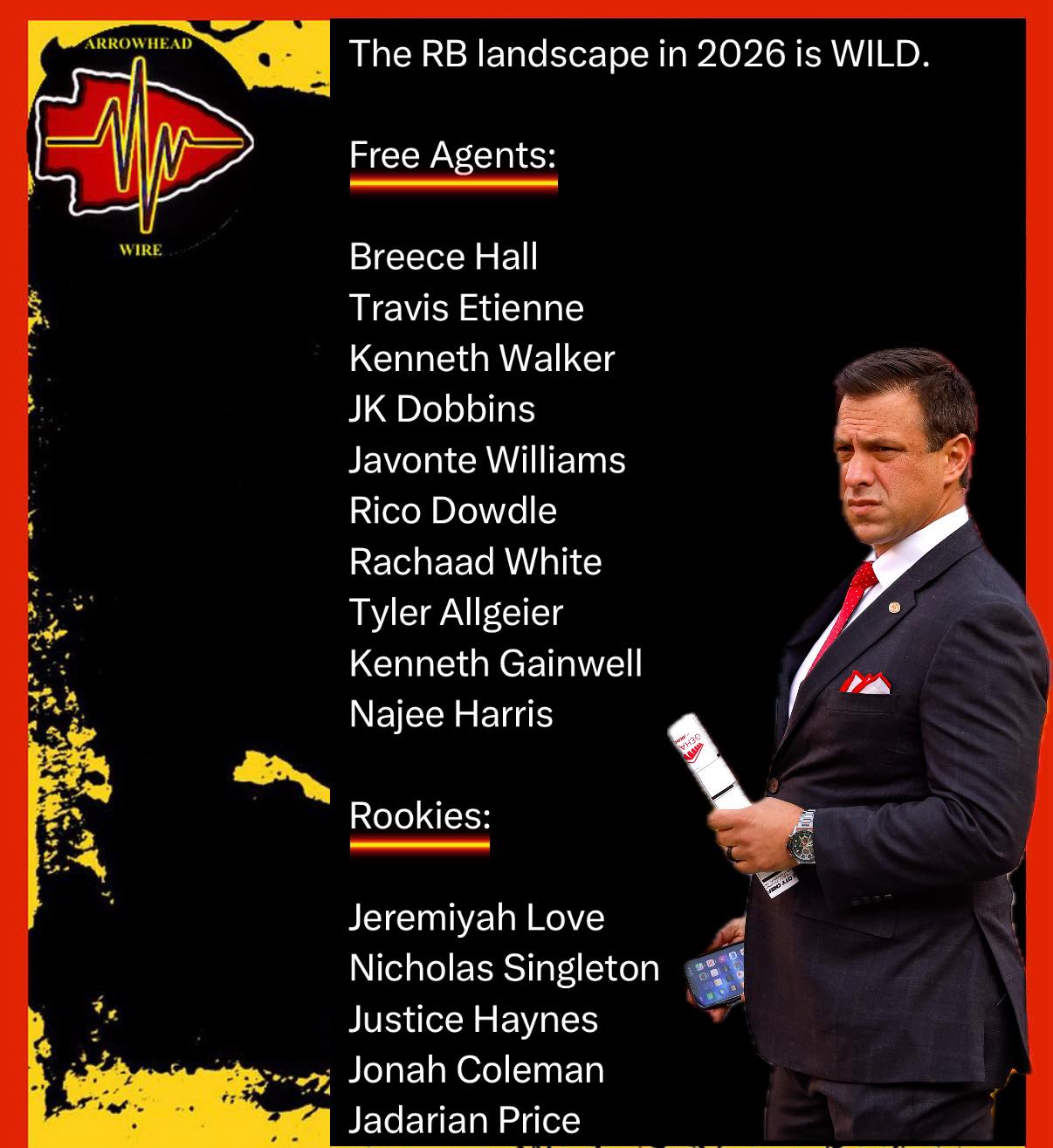 Arrowhead Wire - Brett Veach needs to bring in two guys! | Facebook