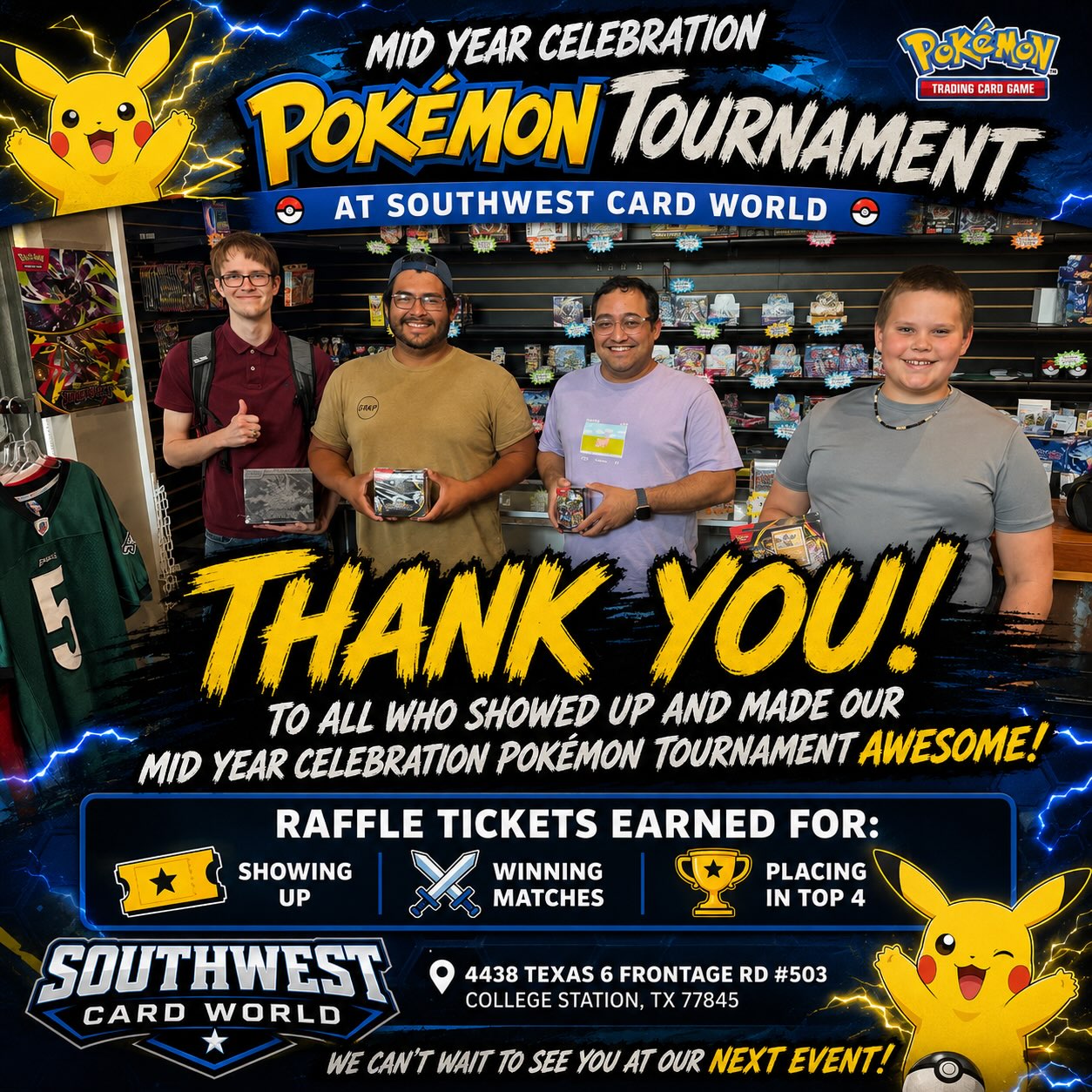pokemon card tournament near me TCG: Weekly Southwest Card World | College