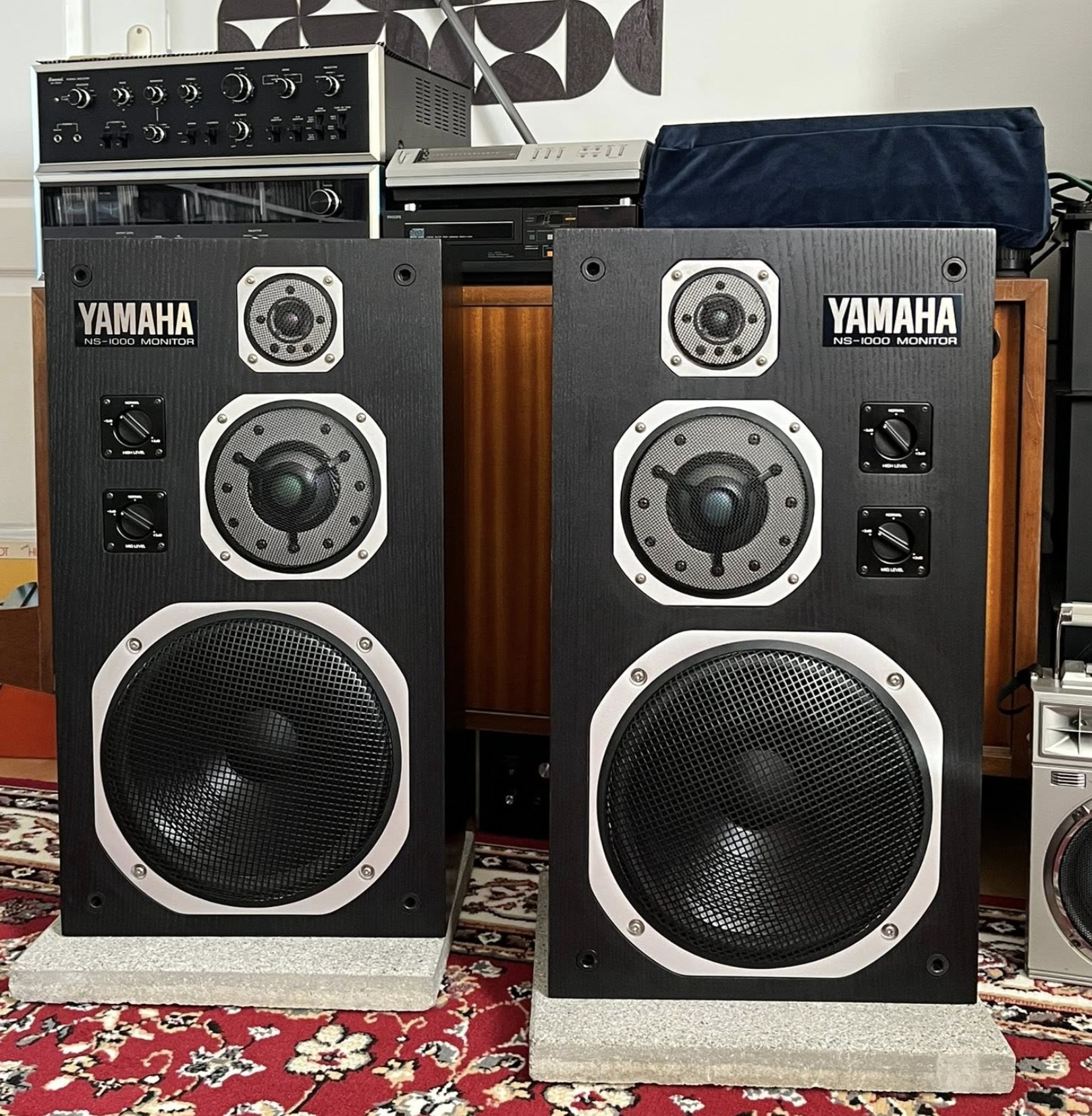 YAMAHA Vintage Speaker Pair NS-1000X.