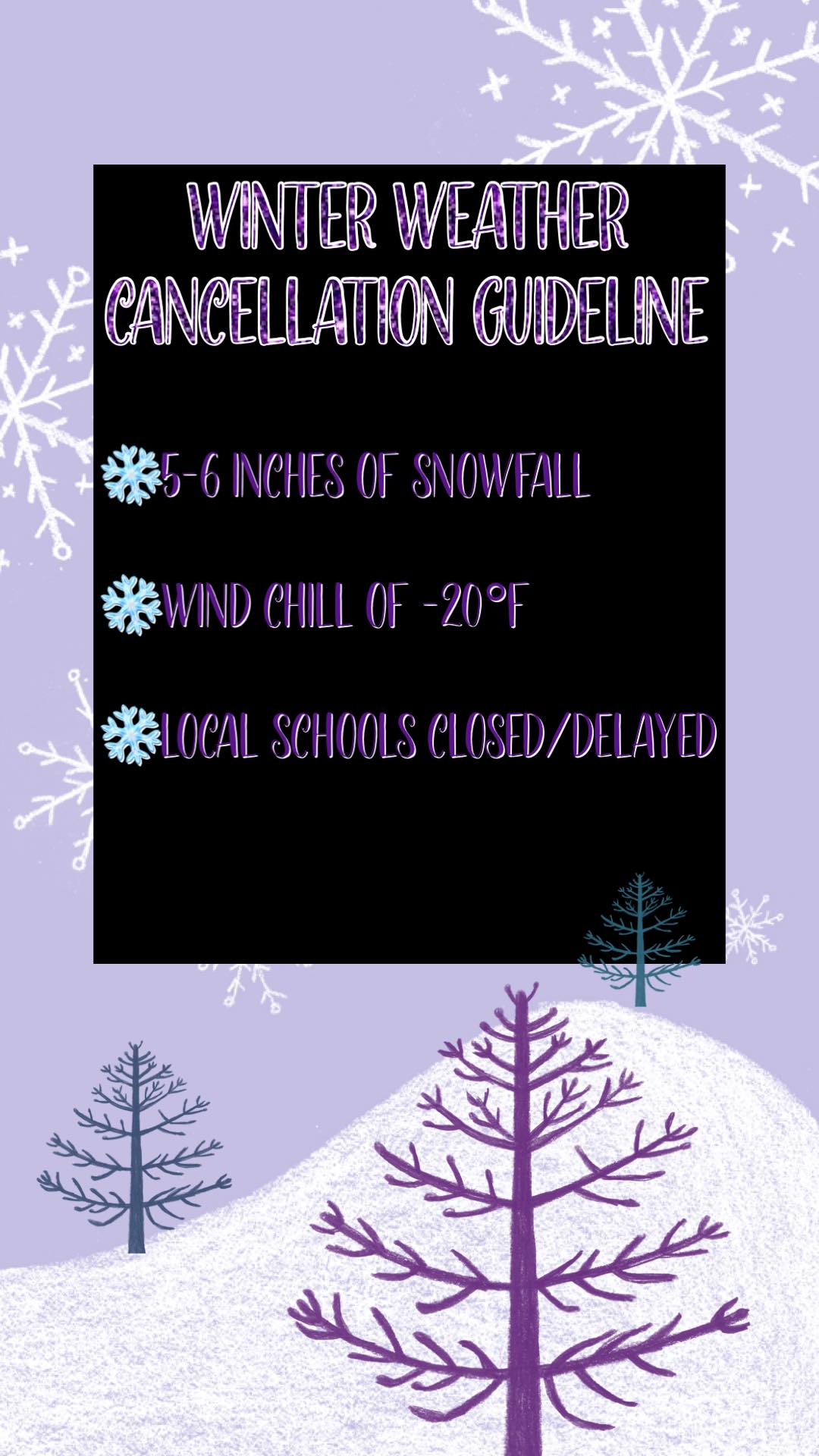 Brows - ⛄️Winter Weather Cancelling Guideline⛄️ ️ 5-6 inches of Snow ...