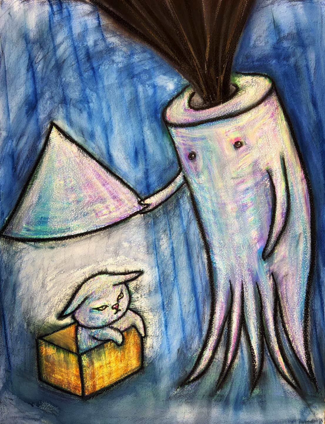 彫刻家 田島享央己 - New painting Oil stick on canvas, 2026 #田島享