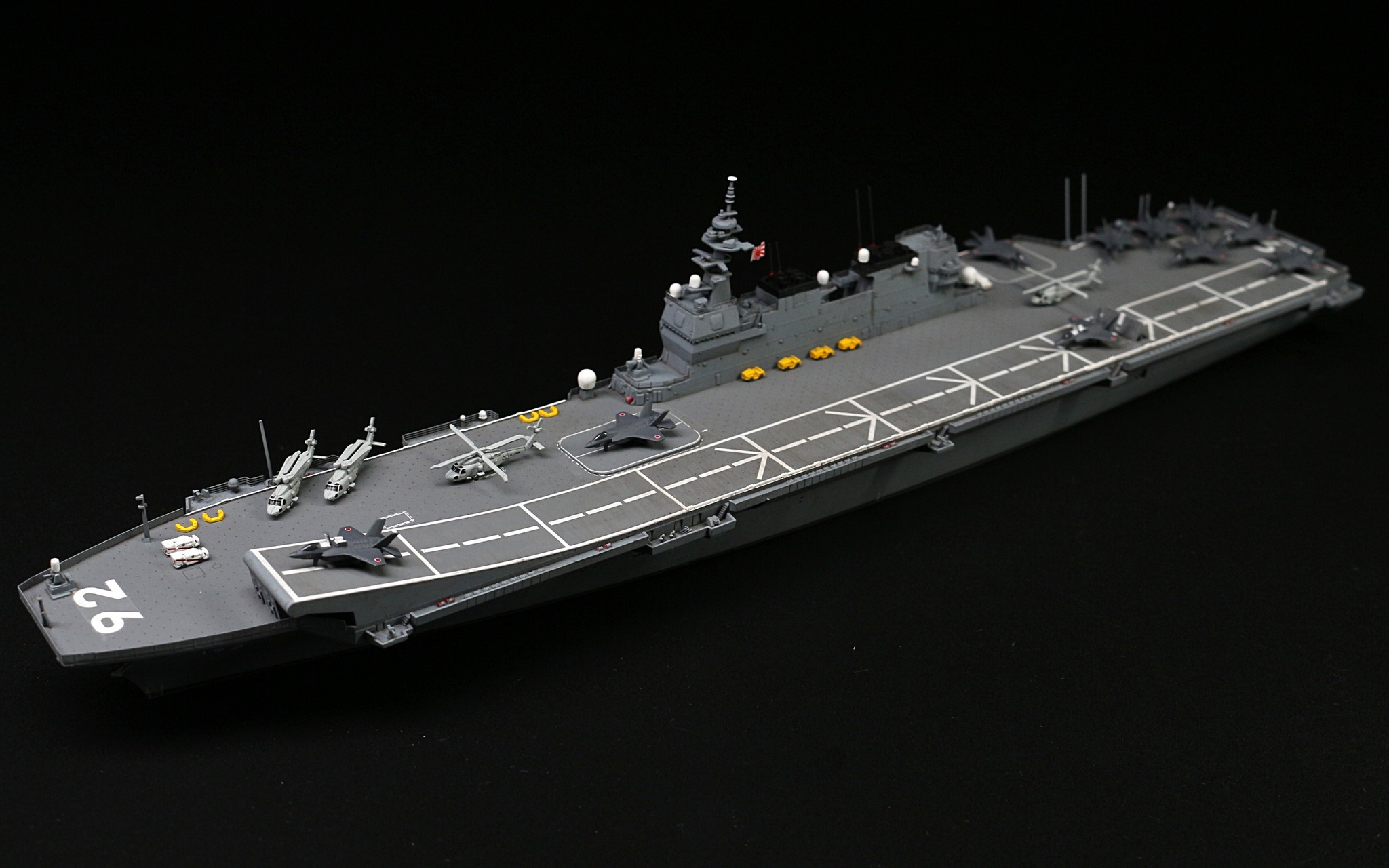 Tamiya 1/700 Ibuki aircraft carrier model completed