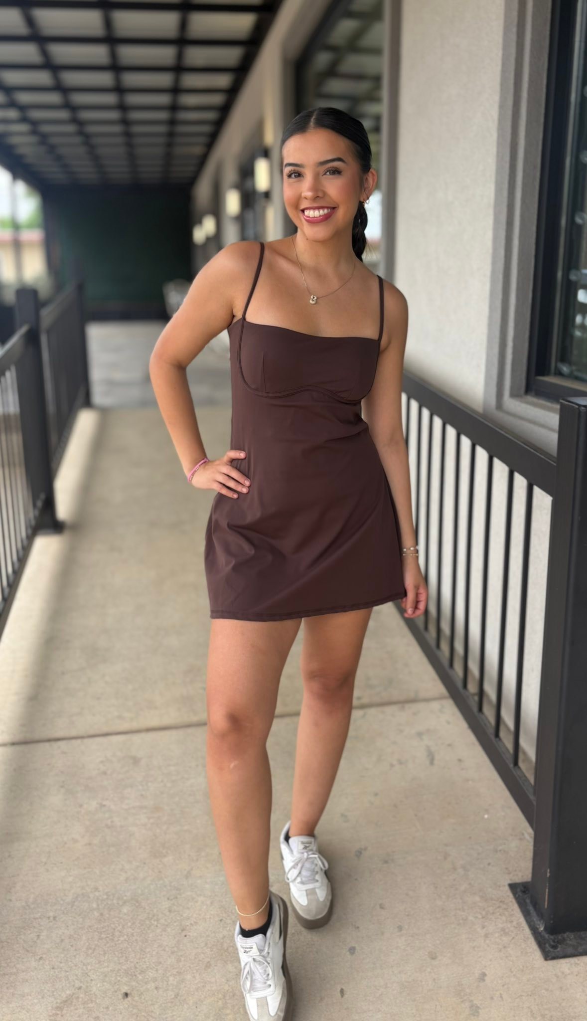 brown athletic dress Comfy for women brown athletic mini dress
