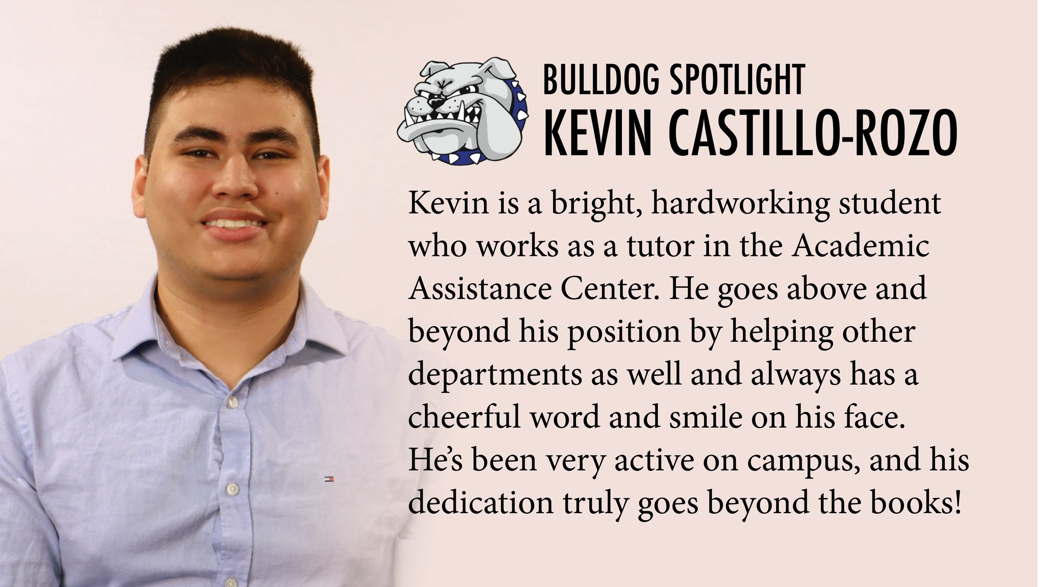 🐶🔍 Bulldog Spotlight on Kevin... - South Suburban College | Facebook