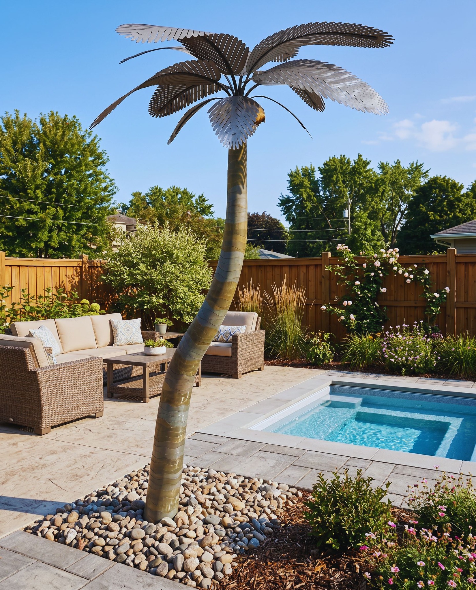 PALMO様用　LANE 50's ビンテージ アクレイムシリーズ サークルテー Designer Palms | Andover KS