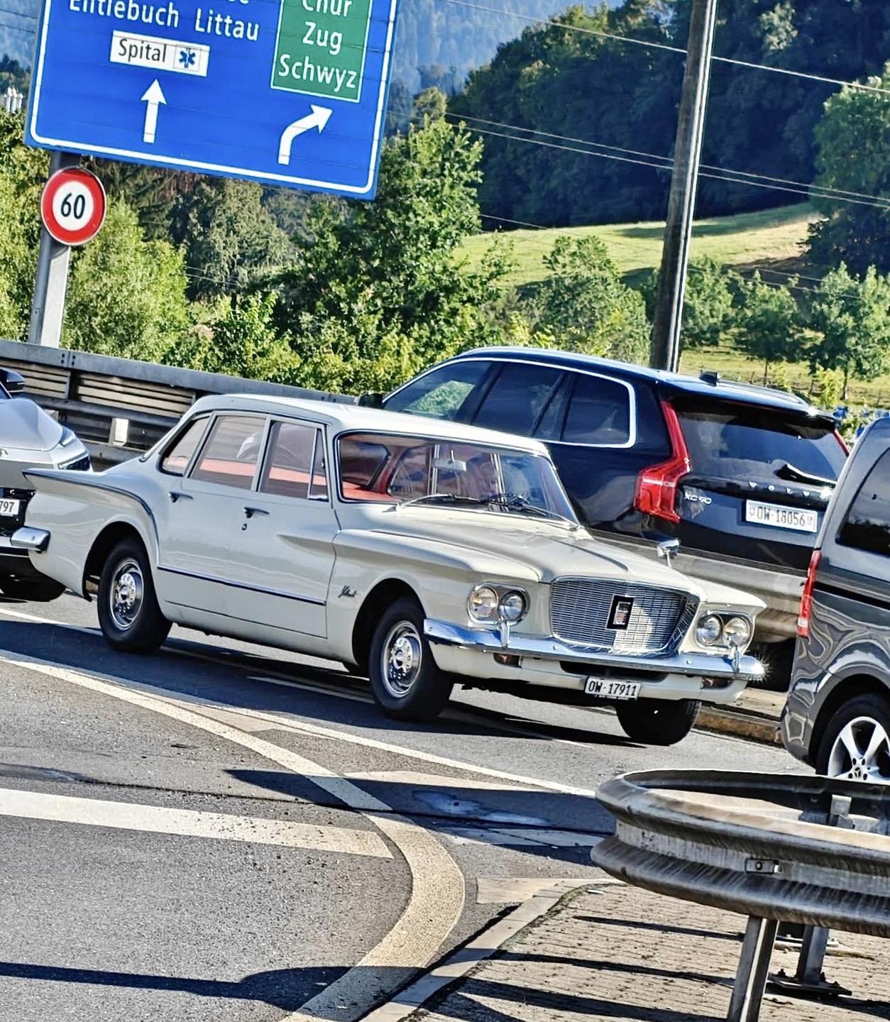 At the lights 1961 Plymouth Valiant