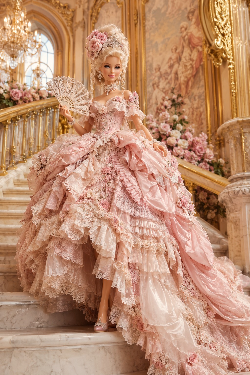 Barbie Fashion Model Collection elegant rose cocktail dress