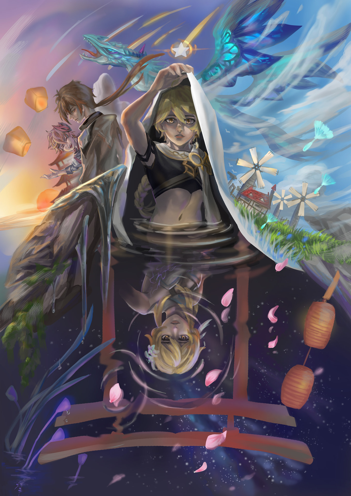 日*4様 灰アル Anniversary Art works After the Genshin Impact official anniversary art over the years. #genshinimpact