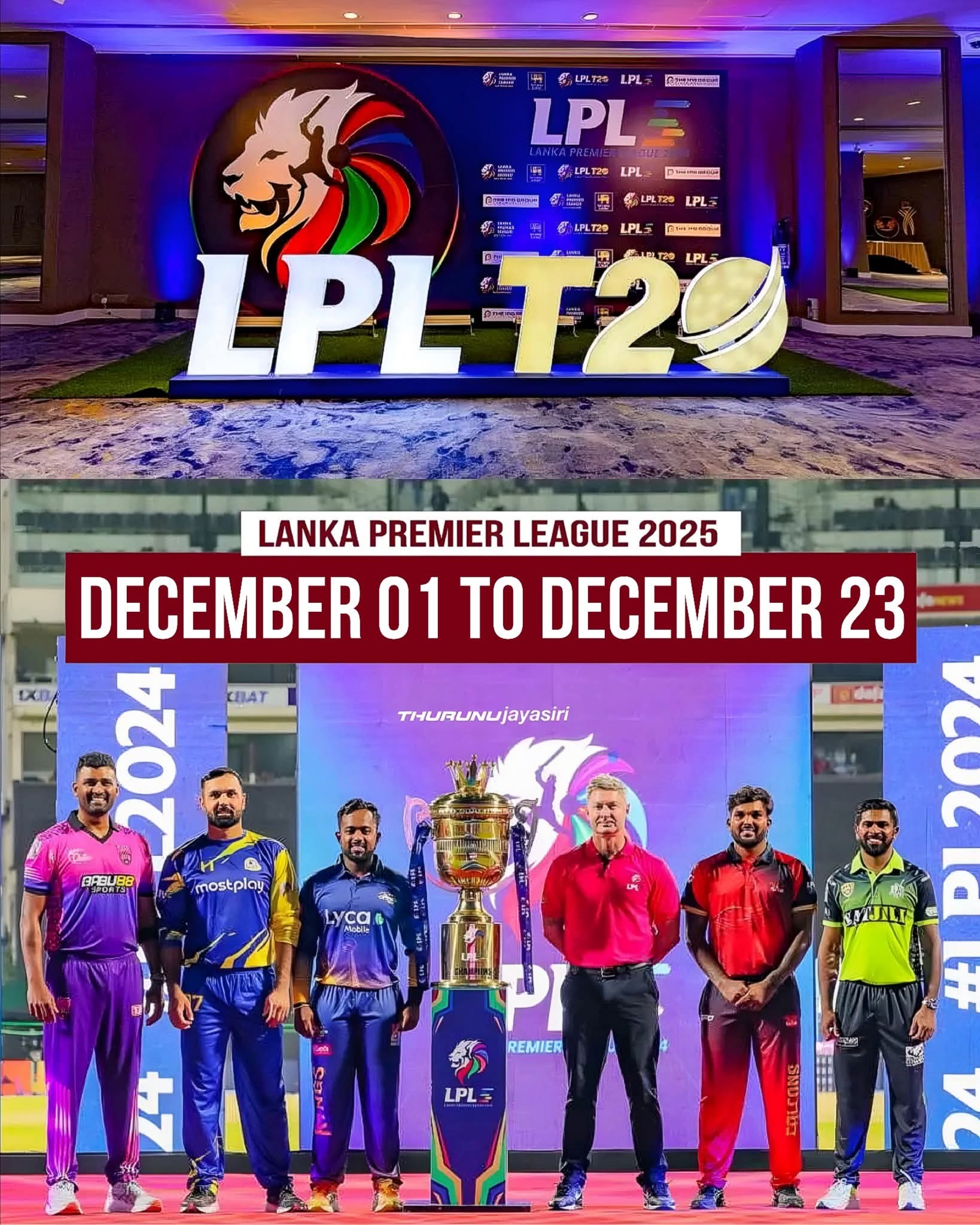 World - LPL 2025 date confirmed 🇱🇰📆 ️From December 01 to December 23 ...