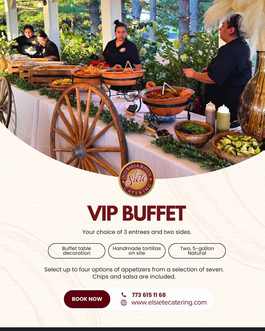 El - Turn your event into a VIP experience. Our VIP Buffet includes : 3 ...