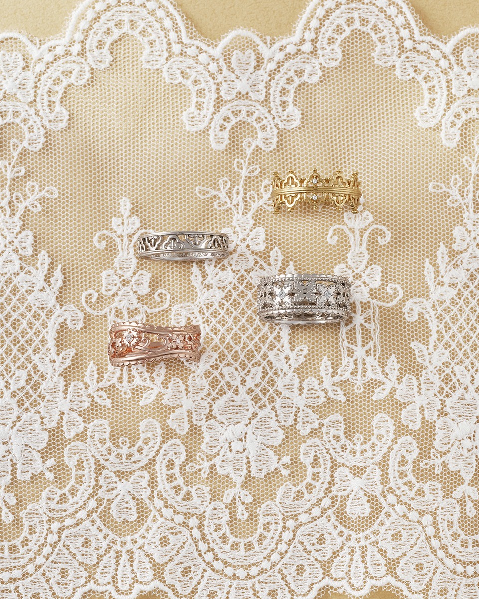 SILVER RING】 繊細なレースモチーフのリング。 透け感のあるデザイン