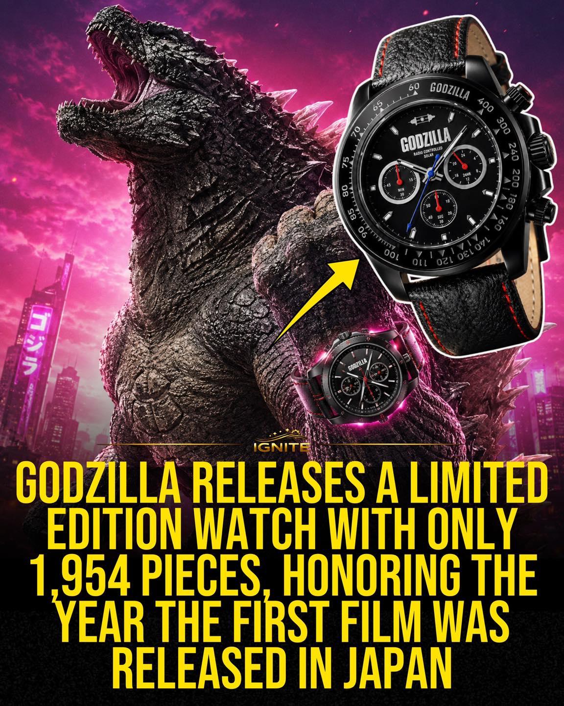 Godzilla fans might want to move fast for this one. 🦖⌚ Godzilla
