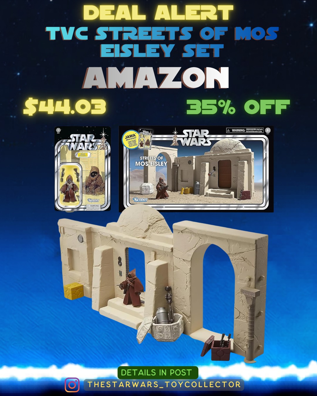 The TVC Streets of Mos Eisley set is now down to $44 (35% off