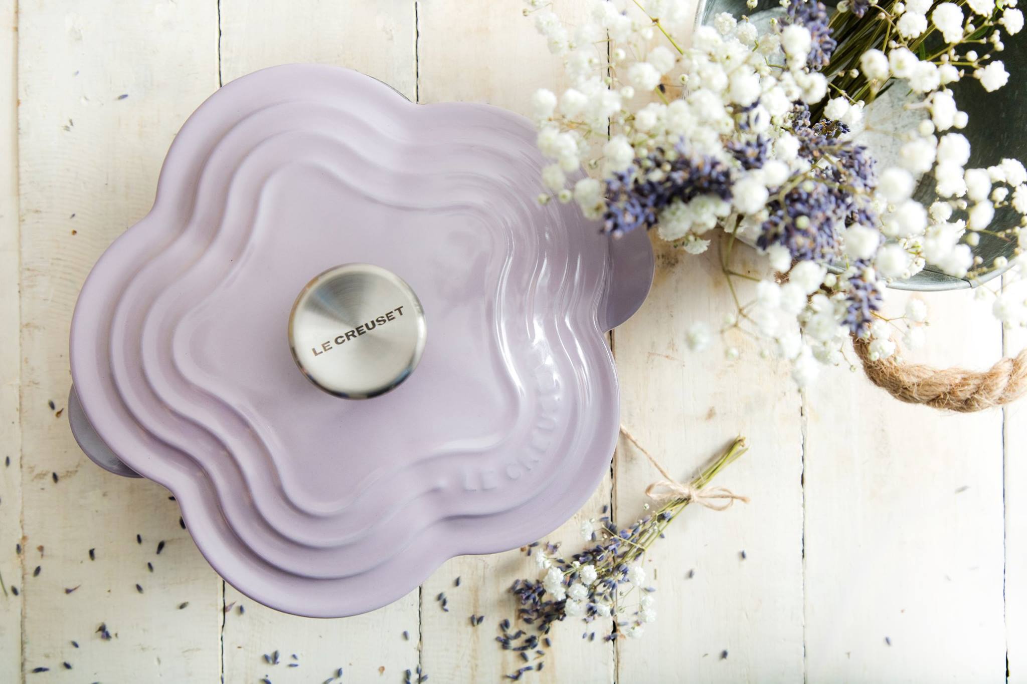 Introducing our new cast iron Flower Dish in Lavender, similar to 