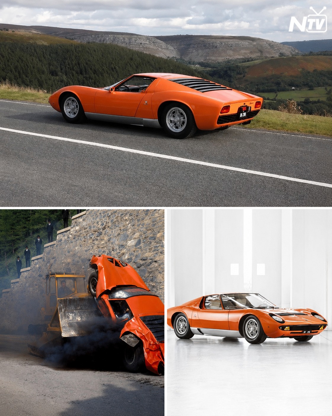The orange Lamborghini Miura that opens The Italian Job wasn't