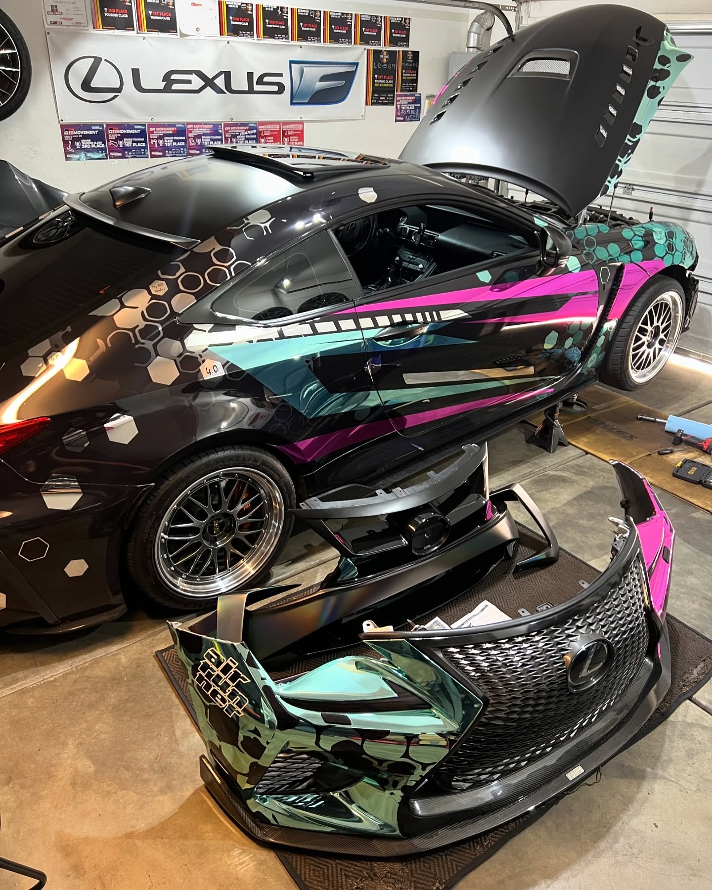 Mod in Japan - Our customer birgey182 Lexus RC F sitting on some Weds ...