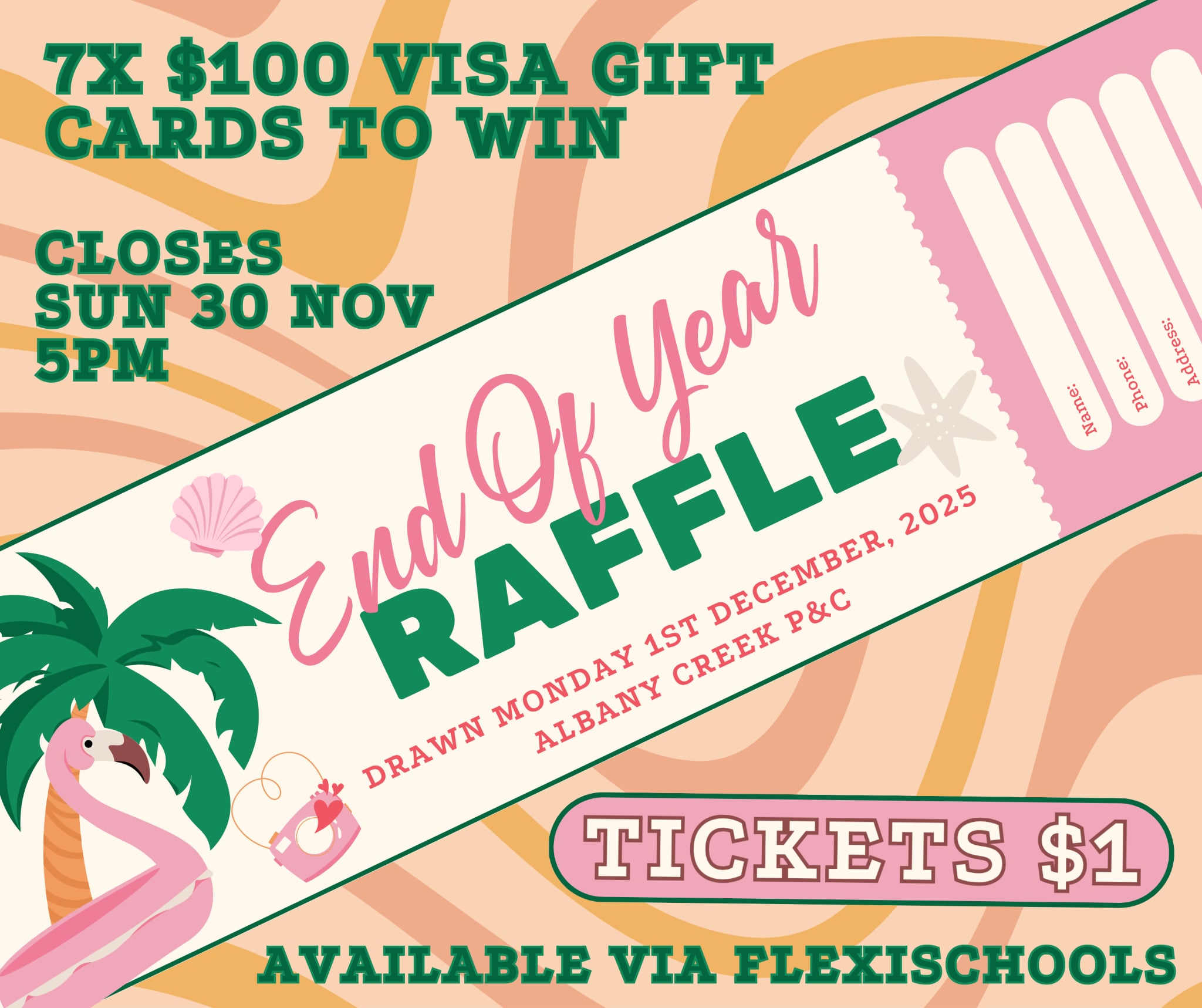 🎉 END OF YEAR RAFFLE! 🎉 A huge thank... - Albany Creek SS P&C | Facebook