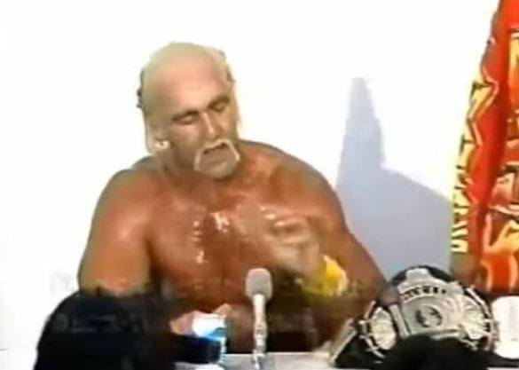 Hulk Hogan calls WWF title a toy in 1993 Japan press conference