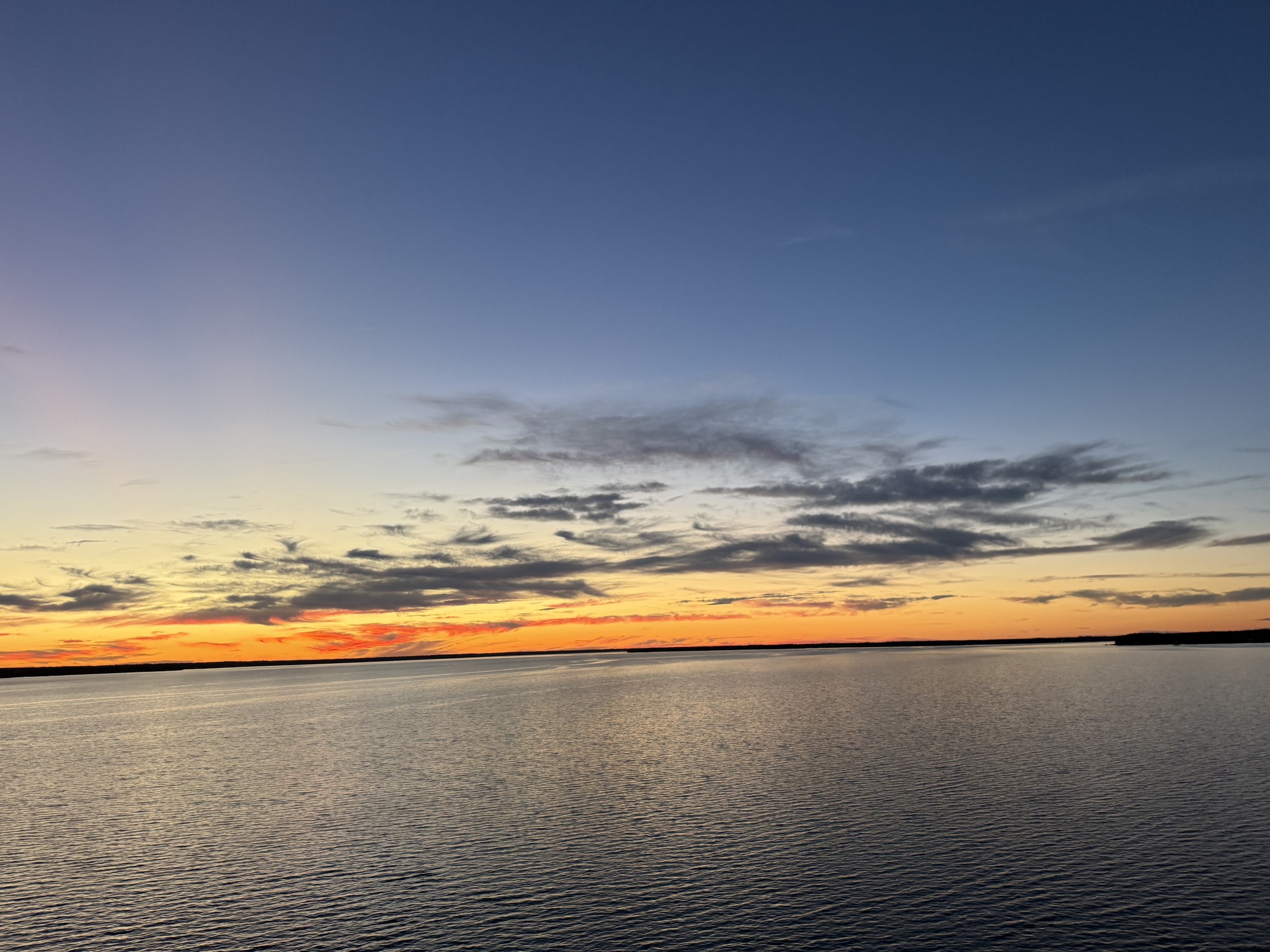 Sunset from the norris bridge over rappahannock river